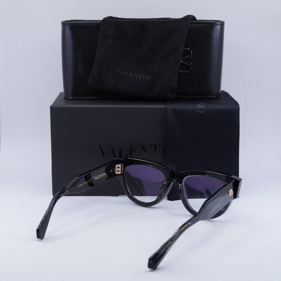 Valentino V-ESSENTIAL - III VLX-125A Square Eyeglasses - Black Swirl 52mm - Picture 3 of 9
